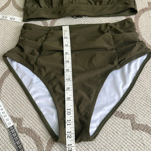 Tempt Me Two Piece High Waisted Push Up Halter Tummy Control Bikini set - Picture 11 of 17